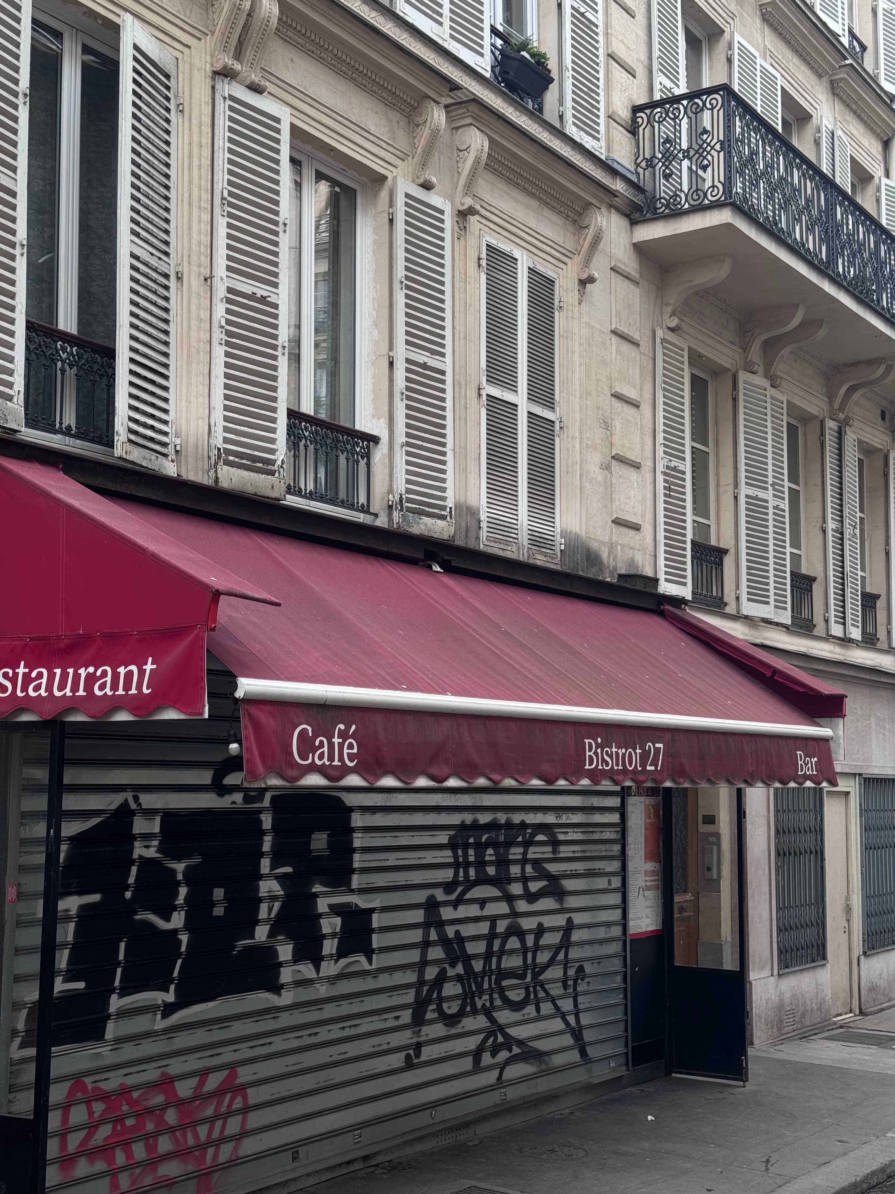 Bistrot 27, Paris avant